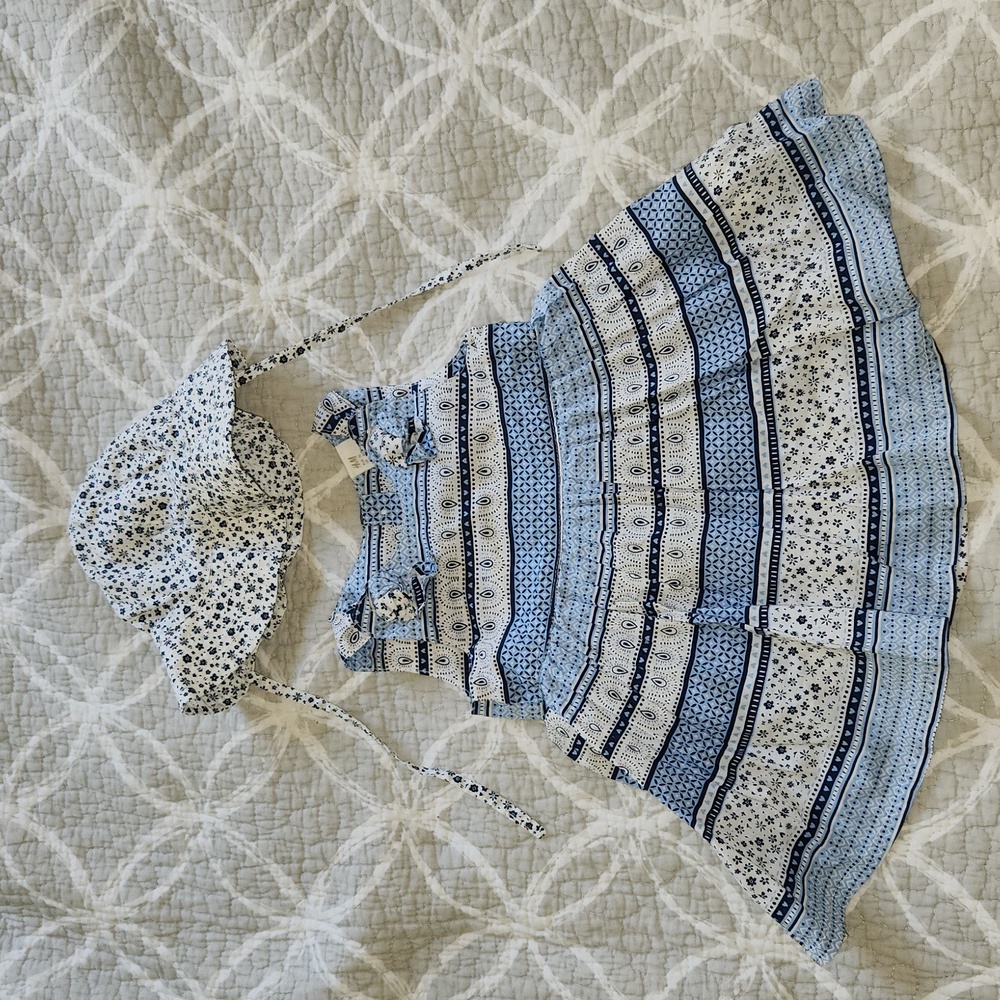 H&M baby girl dress with matching hat